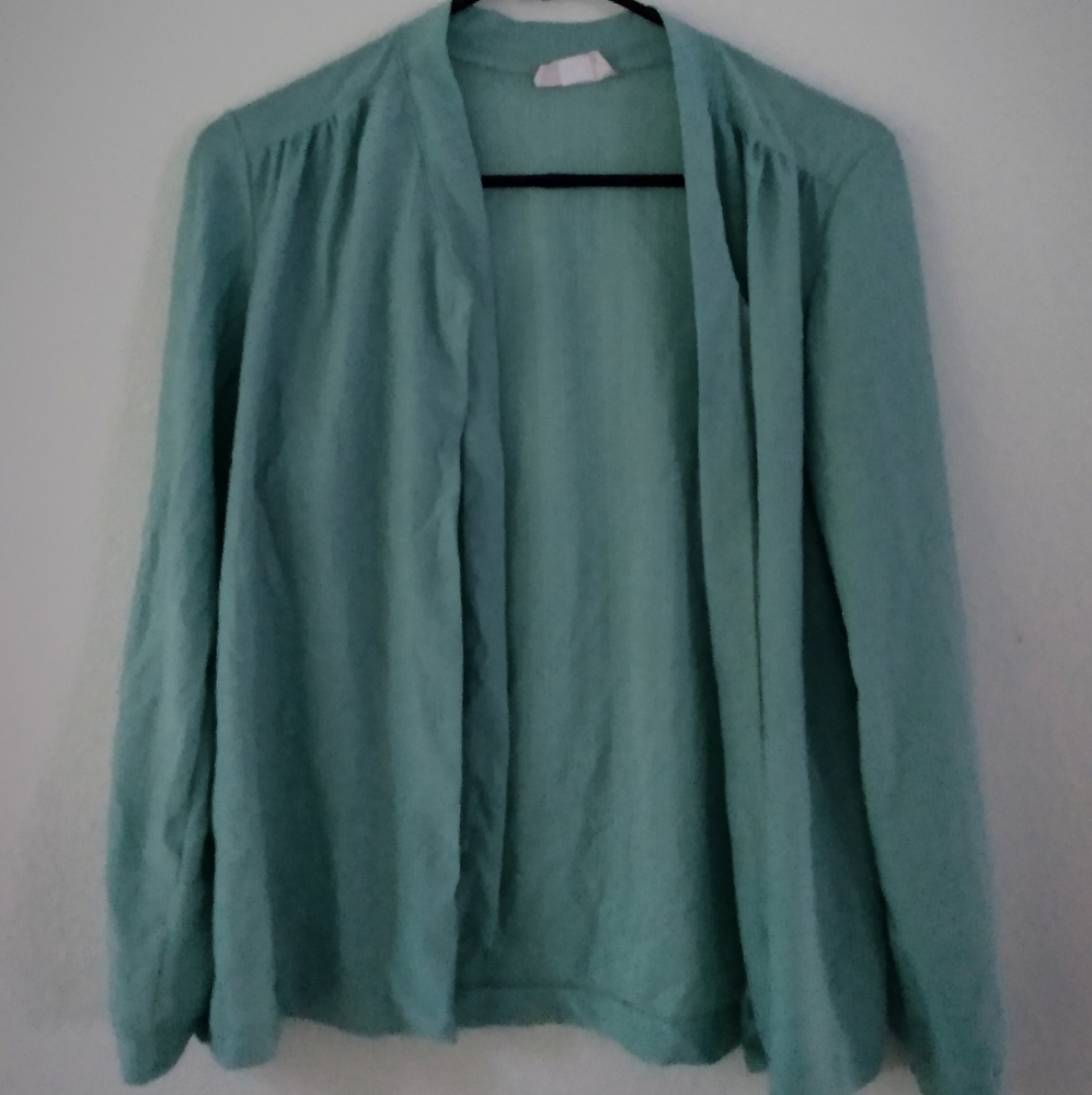 Aqua button up shirt